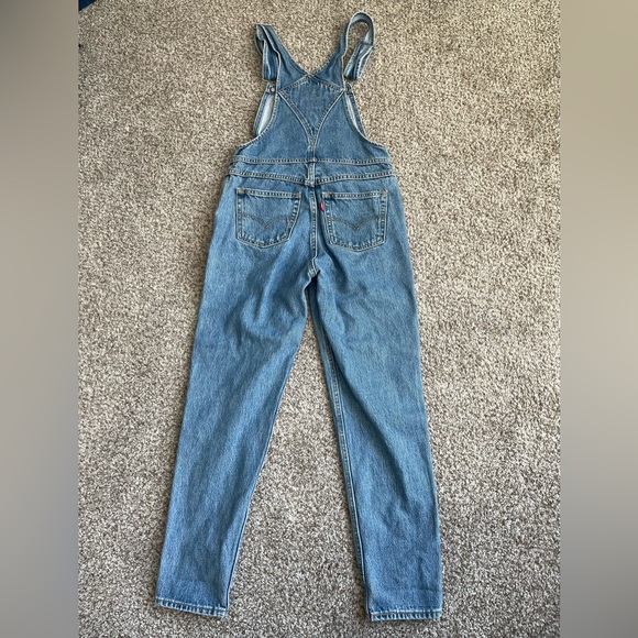 Levi’s Premium‎ Women’s Tapered Denim Overalls Size 25 - Picture 3 of 4